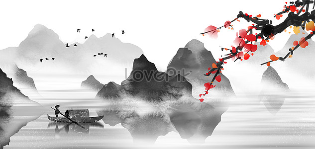 Hui Ancient Chinese Ink And Water Landscape Painting Picture And HD ...