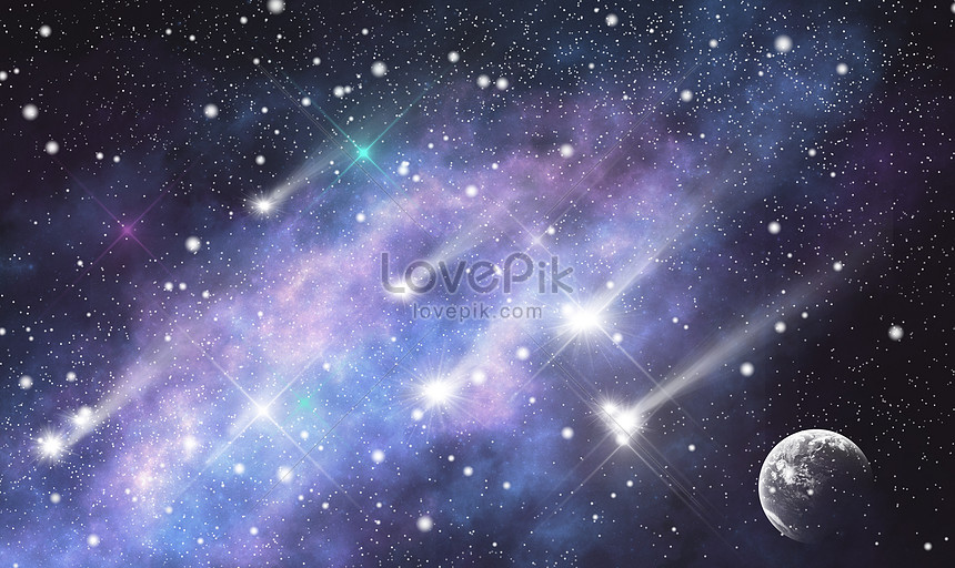 Aesthetic background of star and moon illustration image_picture free  download 