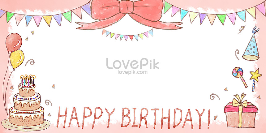 Happy birthday border background illustration image_picture free download  