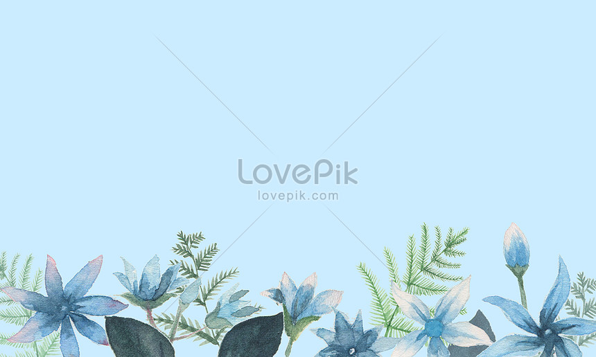 水彩手繪植物海報背景圖片素材 Psd圖片尺寸5000 3000px 高清圖片 Zh Lovepik Com