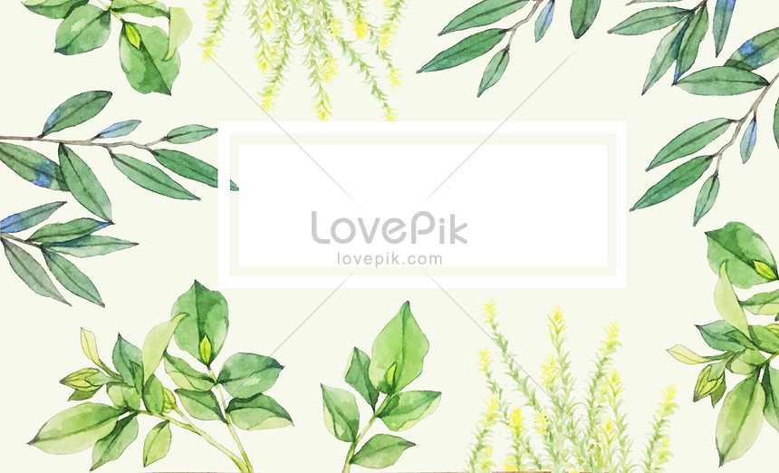 水彩植物背景圖片素材 Psd圖片尺寸3307 08px 高清圖片 Zh Lovepik Com