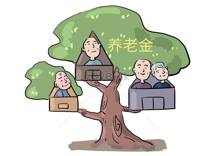 old-age-pension-illustration-image-picture-free-download-400335492