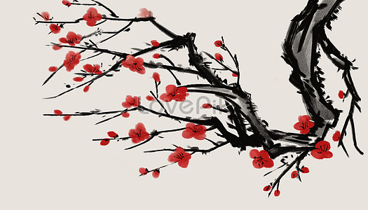 Blooming plum blossom gif illustration image_picture free download ...