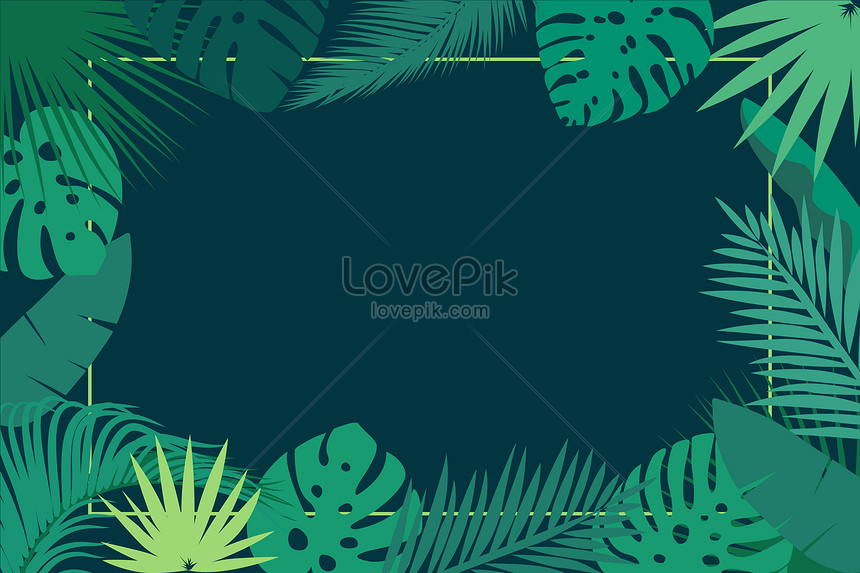 Vector tropical vegetation background material illustration image_picture  free download 