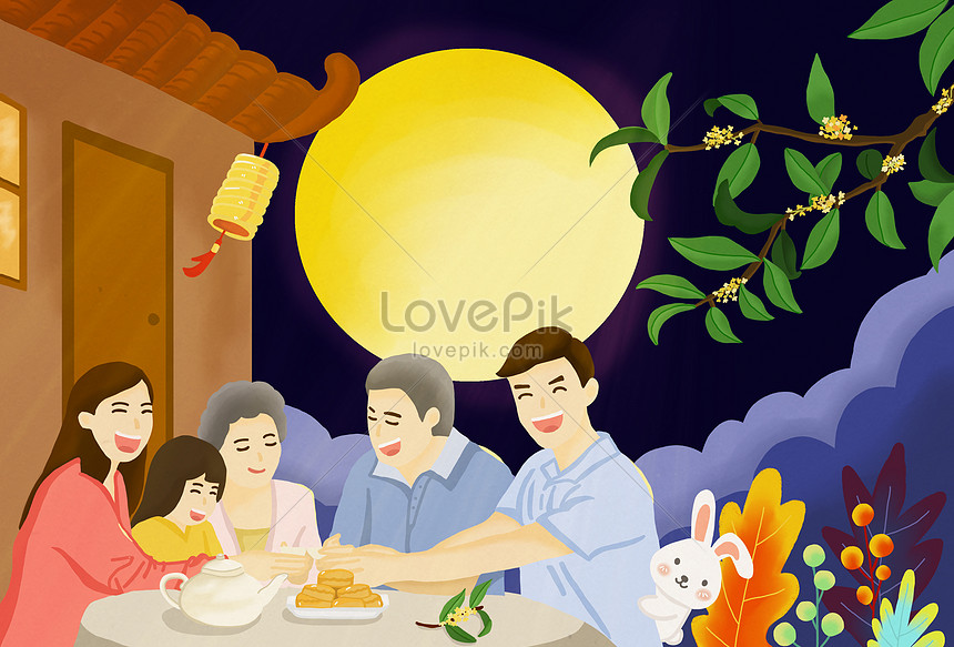 Family reunion illustration image_picture free download 400507393 ...