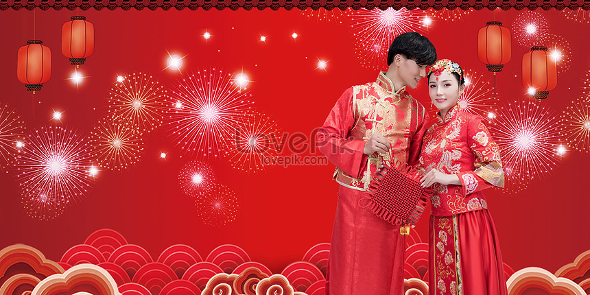 Hình Nền Đám Cưới Của Trung Quốc Nền Tải Về Miễn Phí, Hình ảnh phong cách  trung quốc, cổ điển, red Sáng Tạo Từ Lovepik