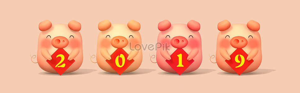 New year pig year illustration image_picture free download 400726432 ...