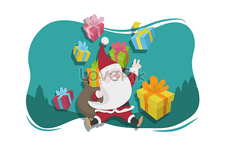 Cartoon aesthetic santa claus illustration image_picture free download ...