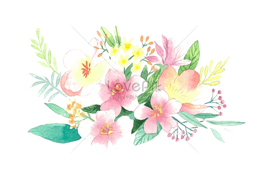 水彩花卉邊框圖片素材 Psd圖片尺寸1744 1155px 高清圖片 Zh Lovepik Com