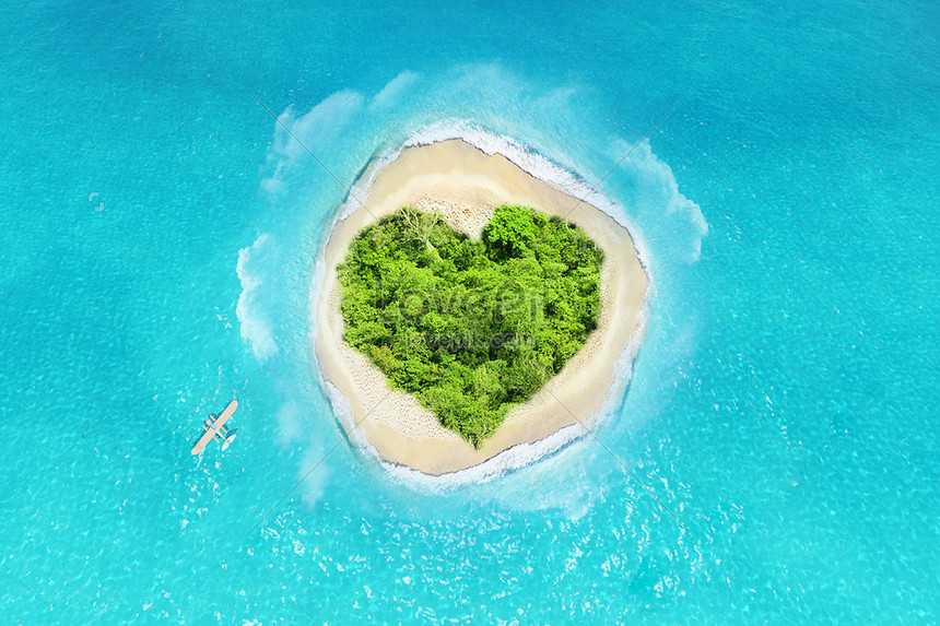 Hình Nền Hòn đảo Hình Trái Tim Tải Về Miễn Phí, Hình ảnh kỳ nghỉ, phối  cảnh, như vậy Sáng Tạo Từ Lovepik