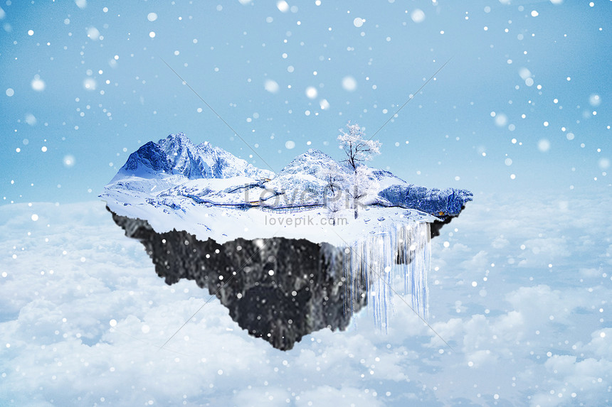 Surrealistic snow scene creative image_picture free download 400866805 ...