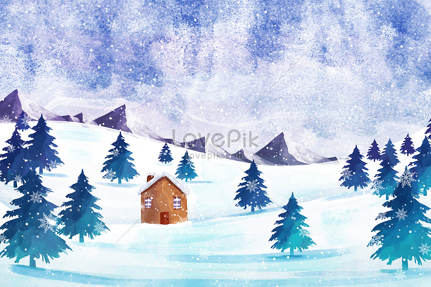 Beautiful Winter Snow Scene Illustration Image Picture Free Download 400915975 Lovepik Com