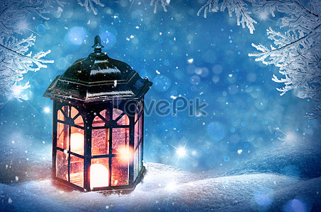 snowy night background