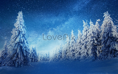 snowy night background