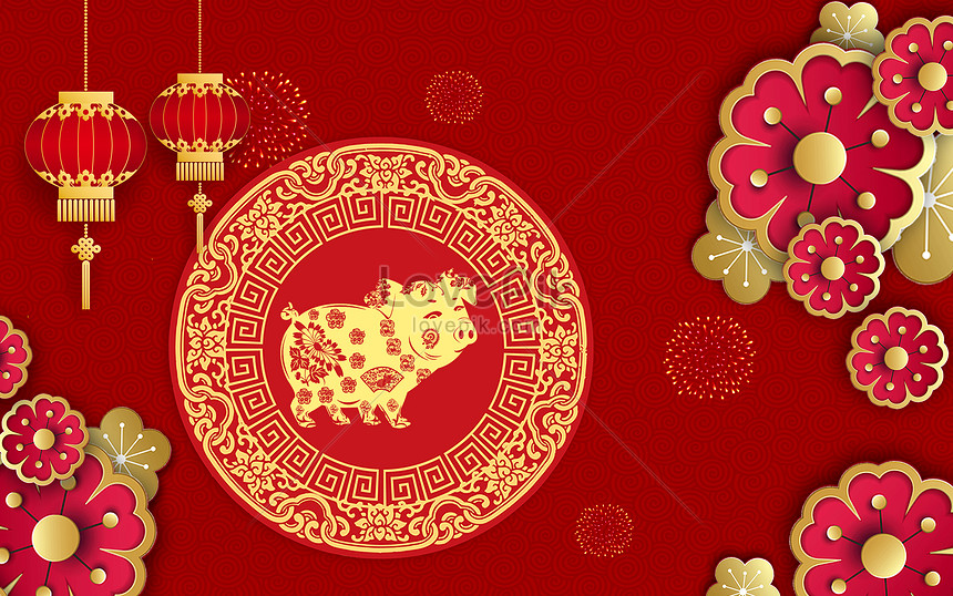 Congratulations on spring festival creative image_picture free download ...