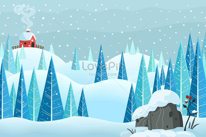 冬の美しい風景イラスト イラスト素材 無料ダウンロード Lovepik