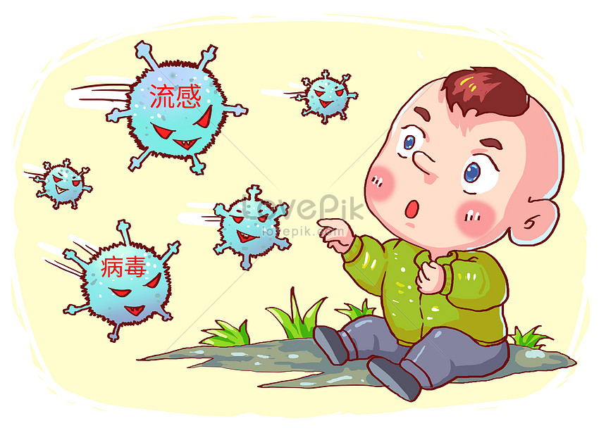 Influenza virus cartoons illustration image_picture free download  