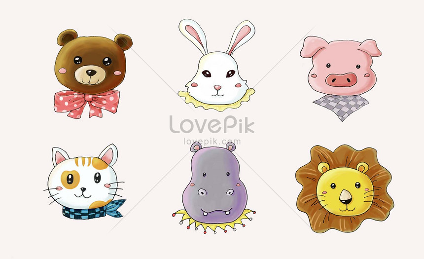 Cartoon pets small animals illustration image_picture free download  