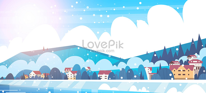 冬の美しい風景イラストイメージ 図 Id Prf画像フォーマットeps Jp Lovepik Com