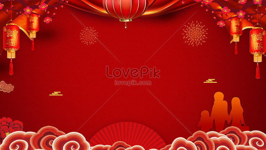 Lanterns on spring festival creative image_picture free download ...