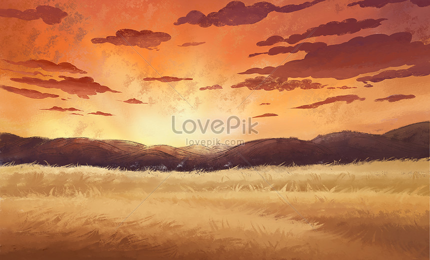 夕日夕日の背景イラストイメージ 図 Id 400953470 Prf画像フォーマットpsd Jp Lovepik Com