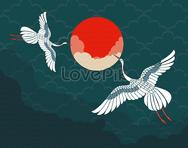Illustration of chinese style crane illustration image_picture free ...