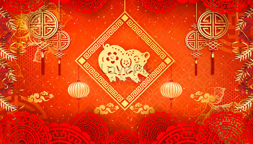 Auspicious year of the pig creative image_picture free download ...