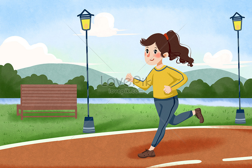 Gambar Orang Olahraga Lari Kartun