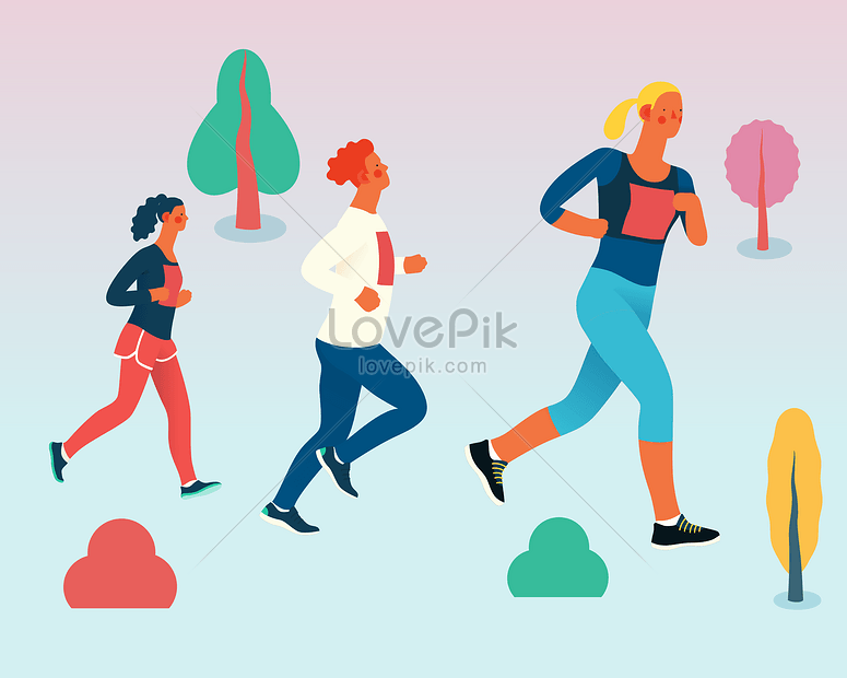Ilustrasi Lari Olahraga Gambar Unduh Gratis Ilustrasi