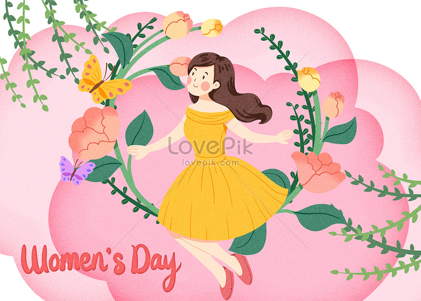38国際女性の日女性キャラクターイラストイメージ 図 Id Prf画像フォーマットpsd Jp Lovepik Com