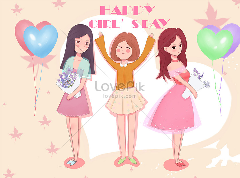 Happy girls day illustration image_picture free download 401004494