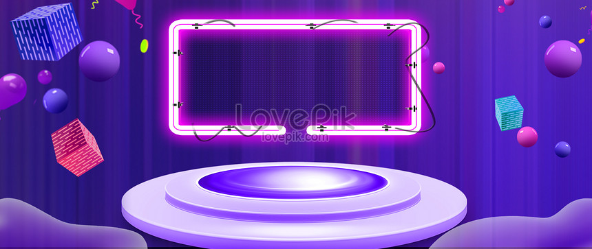 Neon e commerce scene creative image_picture free download  