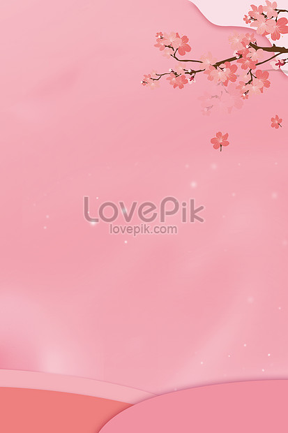 Ilustrasi Bunga Sakura Latar Belakang Gambar Unduh Gratis