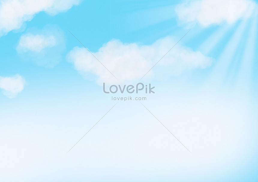 ฟรี รูปพื้นหลังท้องฟ้าสีฟ้าและเมฆสีขาว, ภาพที่สร้างสรรค์และดีที่สุดบน  Lovepik