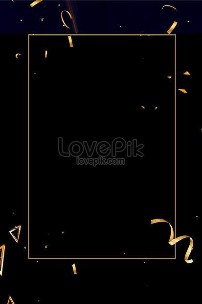 Black gold border background creative image_picture free download  