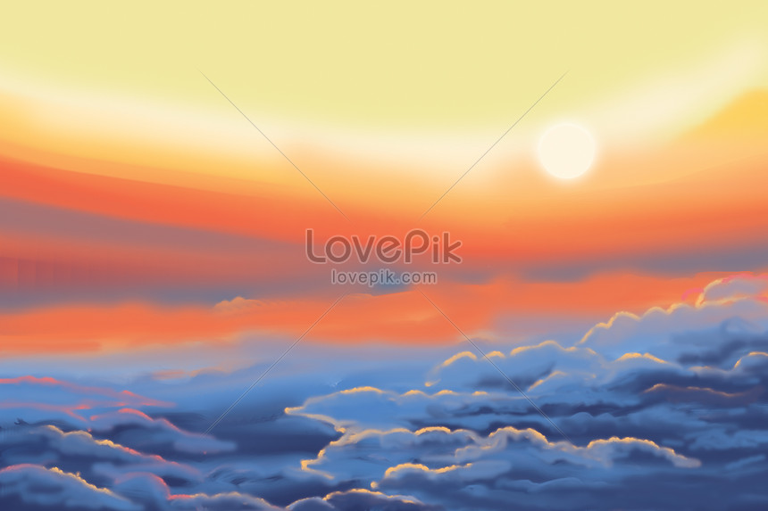 Sunrise cloud chart illustration image_picture free download 401161579