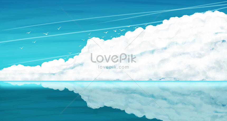 Lovepik صورة Psd 401245024 Id توضيح بحث صور غيوم السماء المرسومة باليد