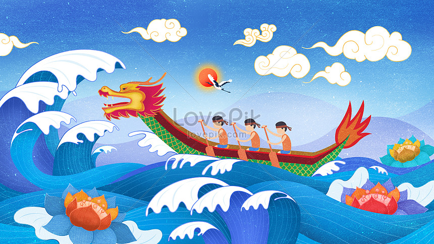 Chinese festival cartoon background illustration image_picture free ...