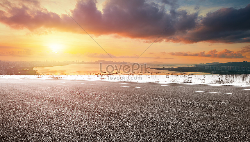 夕焼けの舗装空の背景イメージ クリエイティブ Id Prf画像フォーマットpsd Jp Lovepik Com