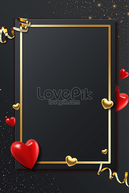 Black Gold Love Background Download Free | Banner Background Image on  Lovepik | 401295773