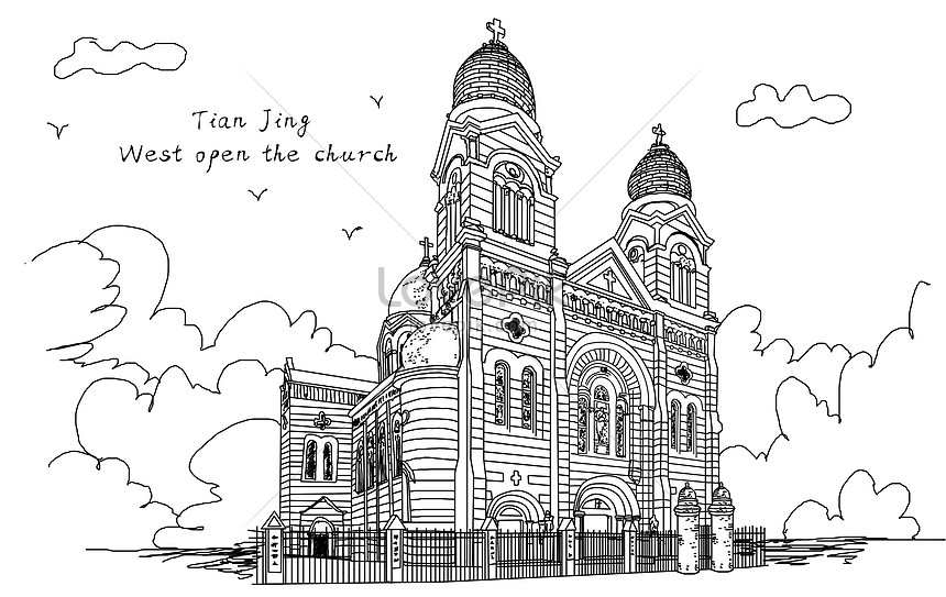 100 Gambar Gereja Sketsa HD - Gambar Pixabay