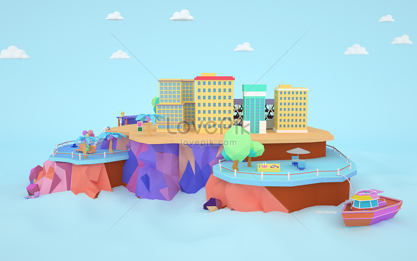 Cartoon city urban construction urban planning creative image_picture free  download 