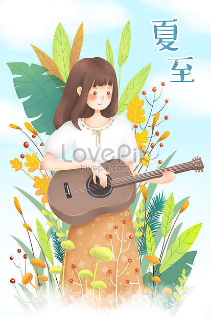 夏至の女の子イラストイメージ 図 Id Prf画像フォーマットpsd Jp Lovepik Com