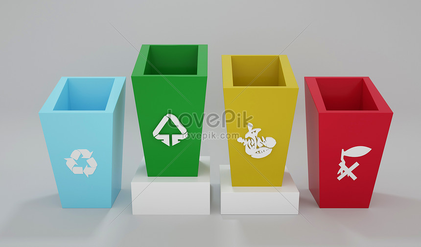 C4d Business Office Garbage Sorting Trash Can, Micro Stereo, 3d  Illustration, C4d PNG Transparent Image and Clipart for Free Download