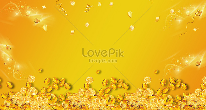 Gold coin background creative image_picture free download  