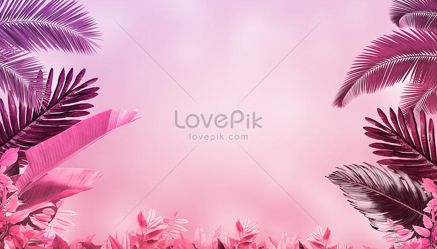 Pink Leaf Background Download Free | Banner Background Image on Lovepik