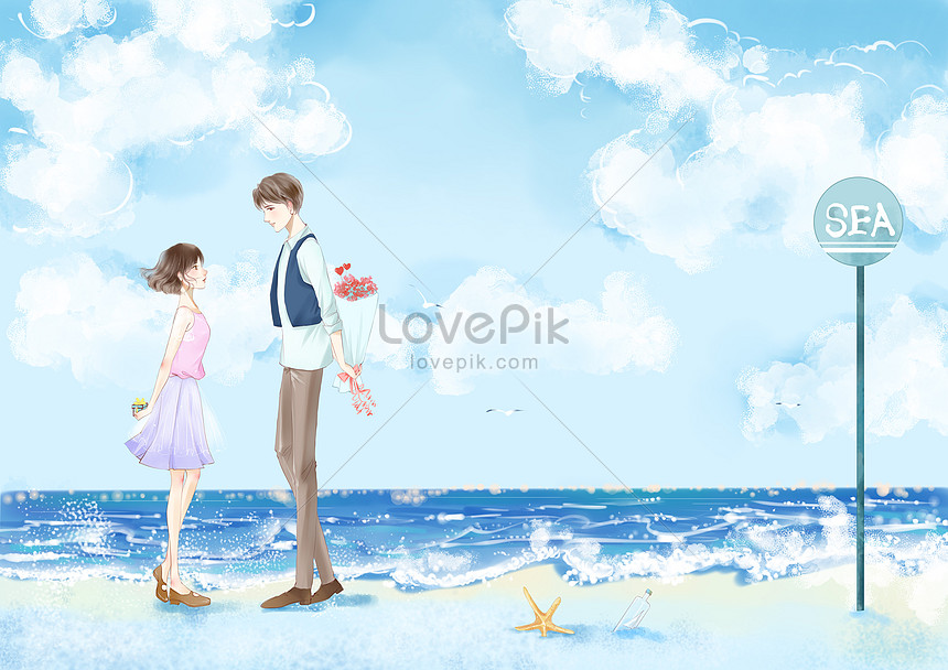 Beach Confession Illustration Image_picture Free Download 401519394 ...