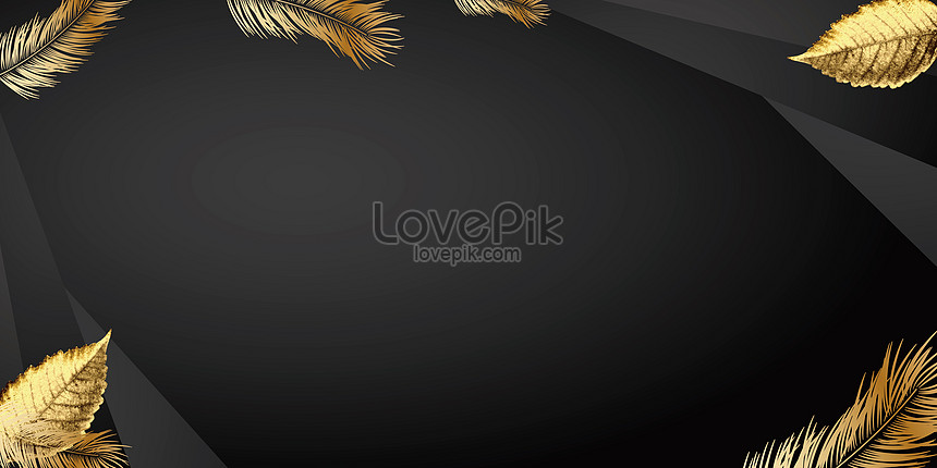 Black Gold Leaf Background Download Free | Banner Background Image on  Lovepik | 401522795