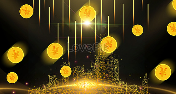 Financial gold coin background creative image_picture free download ...