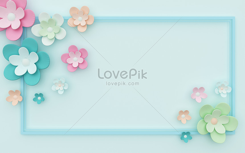 Blue flower background creative image_picture free download  